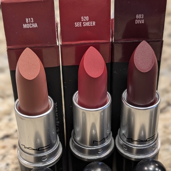 LAST ONE WITH SEE SHEER! MAC PERFECT RED/BROWN BUNDLE for Holiday Seasons - Picture 3 of 4
